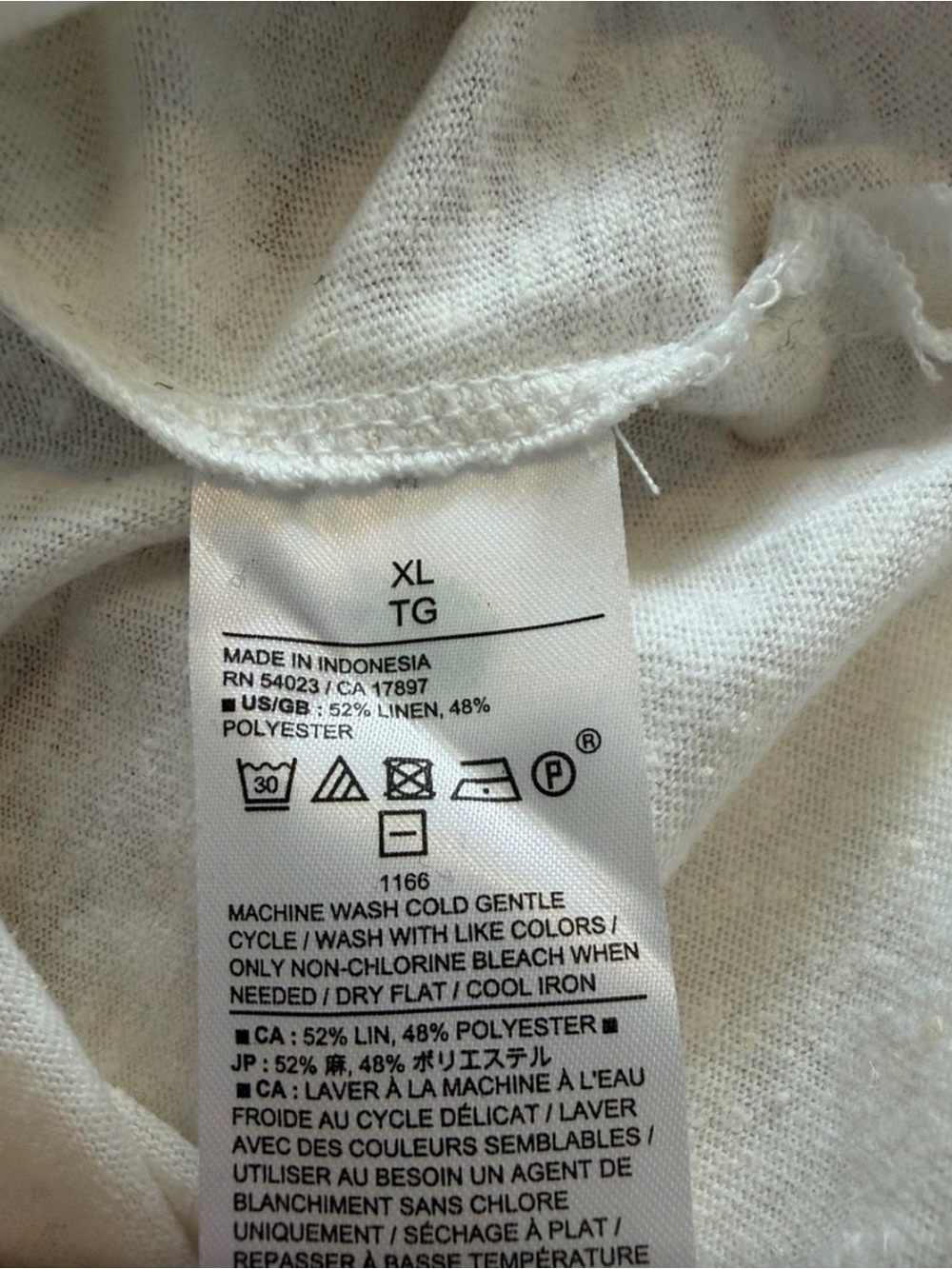 Banana Republic Linen Blend White V-Neck Knit Tunic Top NWT Size XL - Picture 11 of 16